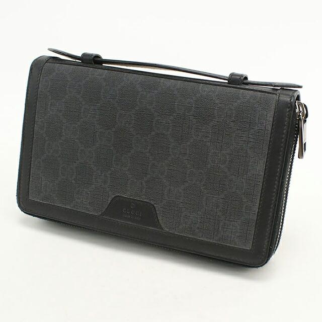 【良品】GUCCI グッチ 長財布 シマ スプリーム ブラック系 GUCCI（グッチ） 長財布 メンズ ブランド GUCCI GGスプリーム トラベル