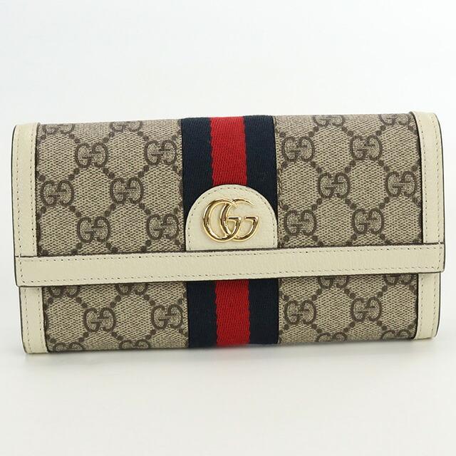 中古 グッチ 長財布ニ折小銭入付き レディース ブランド GUCCI オフィディア GGコンチネンタルウォレット キャンバス 523153｜nanaple｜02