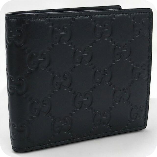 【微美品】GUCCI グッチ　長財布　エンボスロゴ　黒　ブラック　折り財布 GUCCI（グッチ） 長財布 メンズ レディース ラウンドファスナー GG