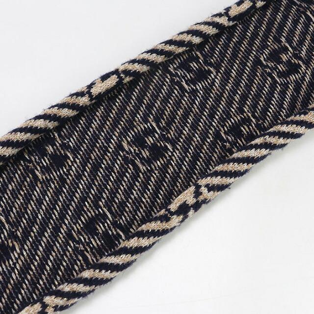 GUCCI 中古 グッチ マフラー レディース ブランド ネイビー 小物