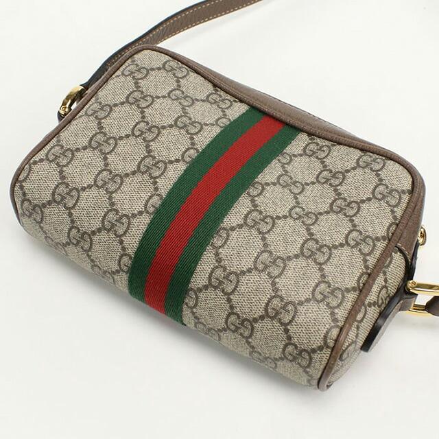 美品 グッチ オフィディア シェリーライン 斜め掛け ショルダーバッグ 517350 レザー レディース GUCCI 【228-55958】 GUCCI（グッチ） GGスプリーム オフィディア シェリーライン