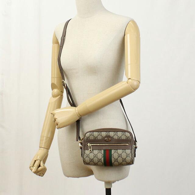 美品 グッチ オフィディア シェリーライン 斜め掛け ショルダーバッグ 517350 レザー レディース GUCCI 【228-55958】 GUCCI（グッチ） GGスプリーム オフィディア シェリーライン