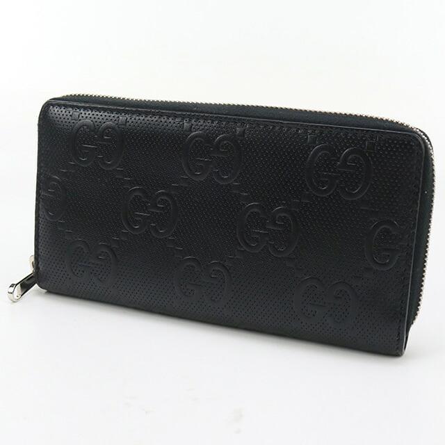 GUCCI 新品　ブラック　長財布　レザー ジップアラウンドウォレット グッチ 財布 レディース 財布 長財布 GUCCI ロゴ ジップ