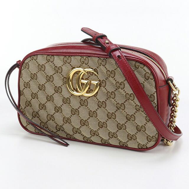 【中古】GUCCI グッチ スモール カメラバッグ GGマーモント 447632 斜め掛け ショルダーバッグ レザー レディース　Aランク GUCCI（グッチ） 中古 ショルダーバッグ レディース ブランド GG