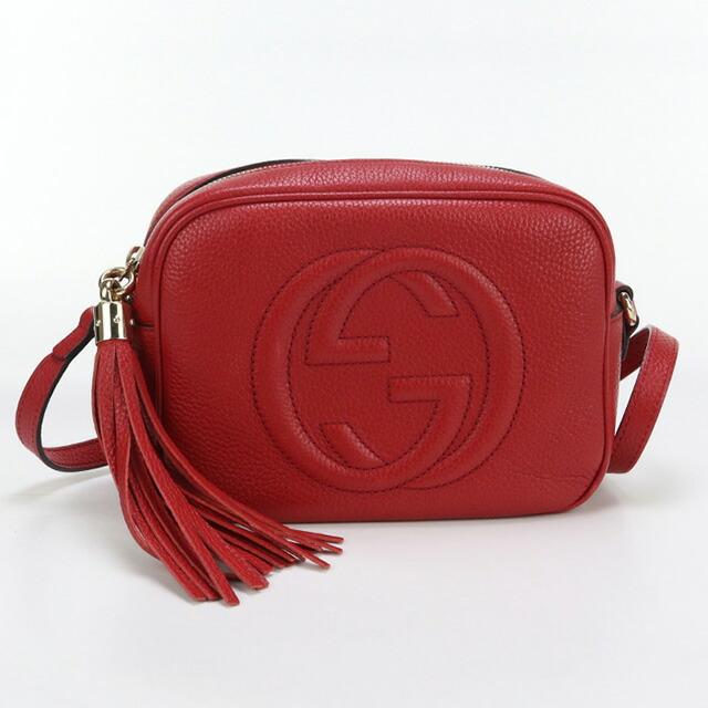 【未使用級】GUCCI グッチ SOHO ソーホー レザーハンドバッグ レッド GUCCI（グッチ） ソーホー ハンドバッグ ショルダーバッグ 2WAY 308362