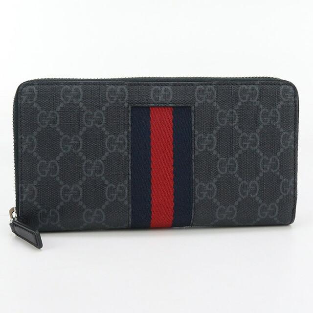GUCCI 中古 グッチ 長財布ラウンドファスナー メンズ ブランド GG