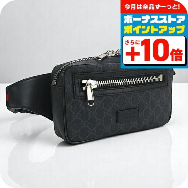 GUCCI ボディバッグ ブラック GGパターン　スプリーム国内正規品 GUCCI（グッチ） 中古 ボディバッグ メンズ ブランド GUCCI GG