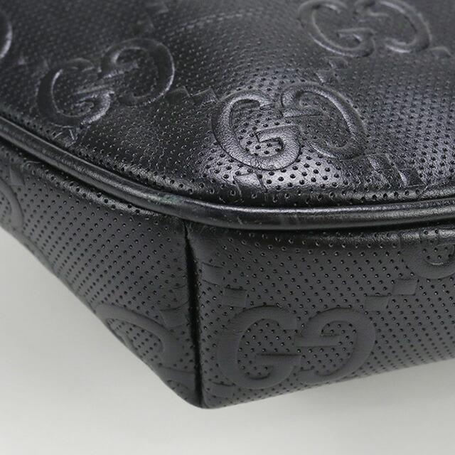 期間限定お値引き✳新品入手困難なGUCCI ボディバッグ ブラック GUCCI（グッチ） 中古 ボディバッグ メンズ ブランド GUCCI GGエンボス