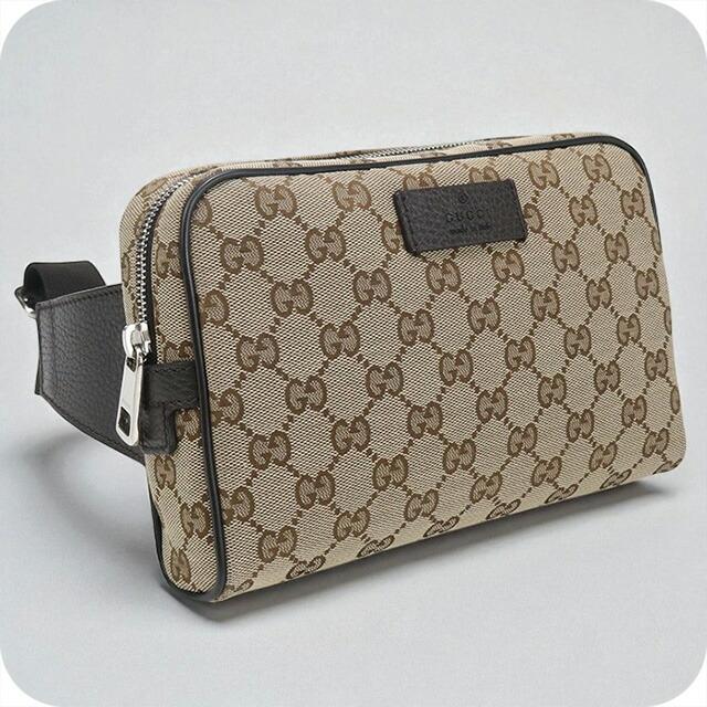 GUCCI GGキャンバス ベルトバッグ