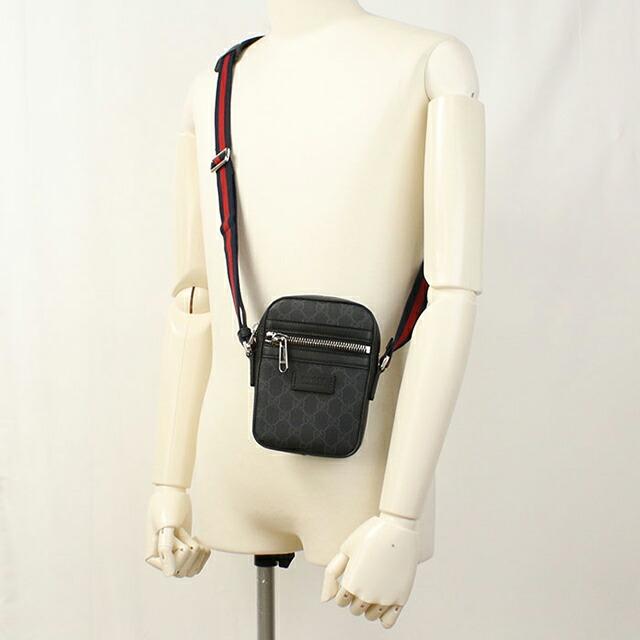 【美品】GUCCI GGスプリーム　レザー　カメラバッグ　ショルダーバッグ GUCCI（グッチ） 中古 斜め掛け ショルダーバッグ メンズ ブランド