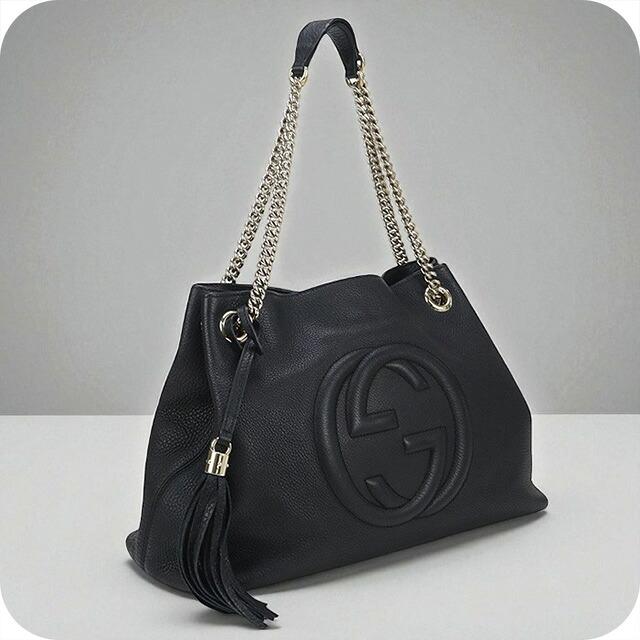 GUCCI グッチ チェーントートバッグ ソーホー レザー【中古】