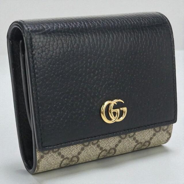 GUCCI 中古 グッチ 二折財布 レディース ブランド ダブルG バイカラー 