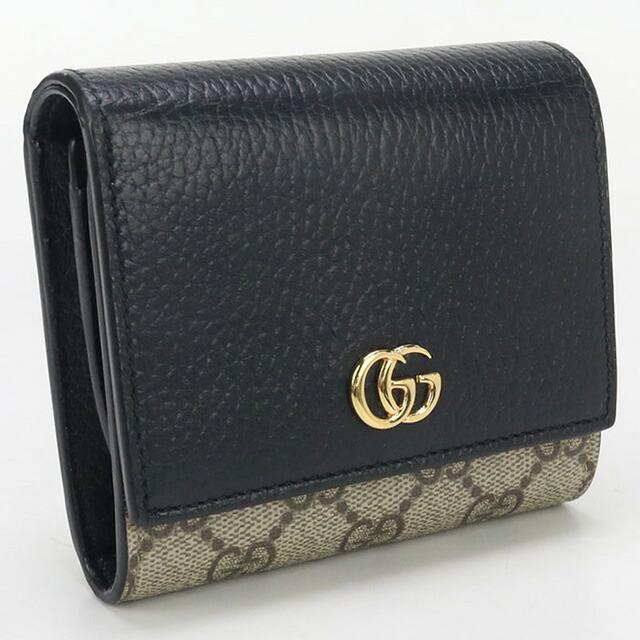 GUCCI 中古 グッチ 二折財布 レディース ブランド ダブルG バイカラー  