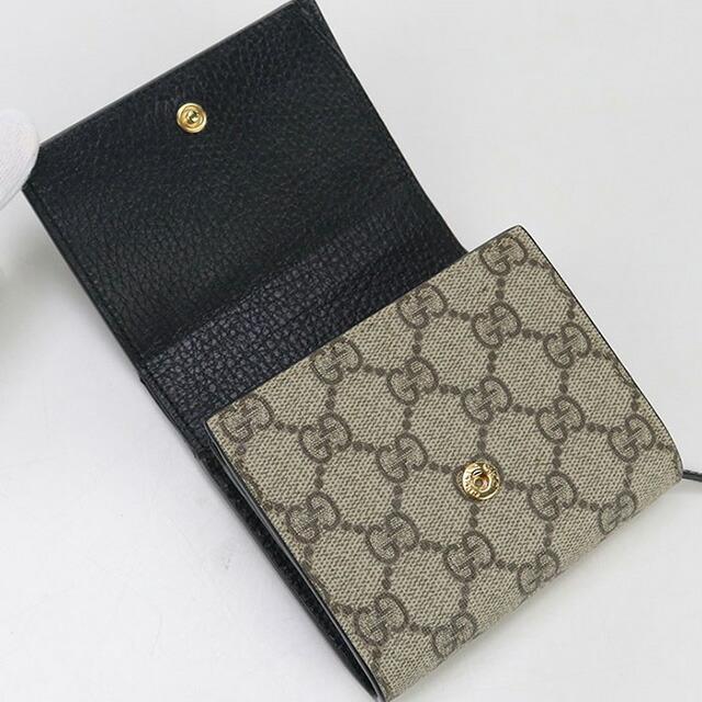 GUCCI 中古 グッチ 二折財布 レディース ブランド ダブルG バイカラー  