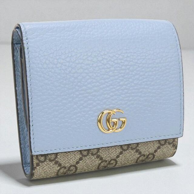 GUCCI 中古 グッチ 二折財布 レディース ブランド ダブルG バイカラー  