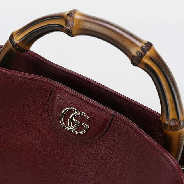 GUCCI グッチ ハンドバッグ レディース レザー ブラウン 124284 2684 ワンショルダー 本革 鞄 ブランド 中古 W４ GUCCI（グッチ） 中古 トートバッグ レディース ブランド ダイアナ