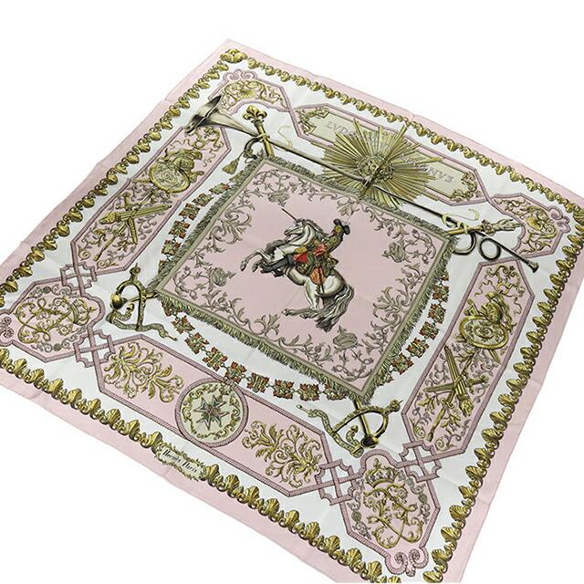 HERMES（エルメス） 中古 スカーフ レディース ブランド カレ90 ピンク