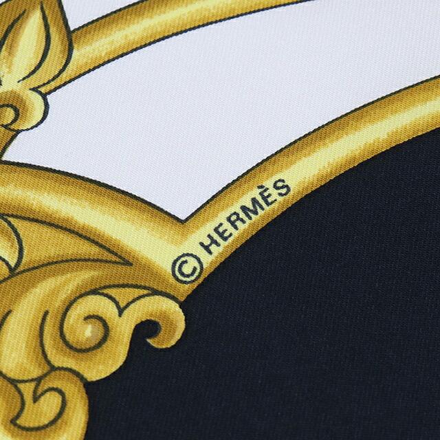 エルメス HERMES スカーフ カレ90 シルク ブラック 大判 【中古】 HERMES（エルメス） 中古 スカーフ レディース ブランド カレ90
