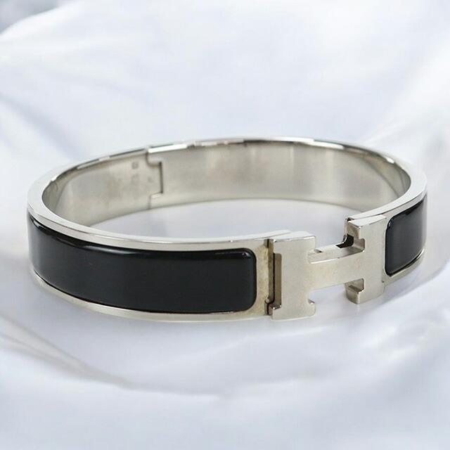 エルメス バングル プスプス シルバー レザー H ブレスレット エルメス プスプス レザー ブレスレット ブラック シルバー