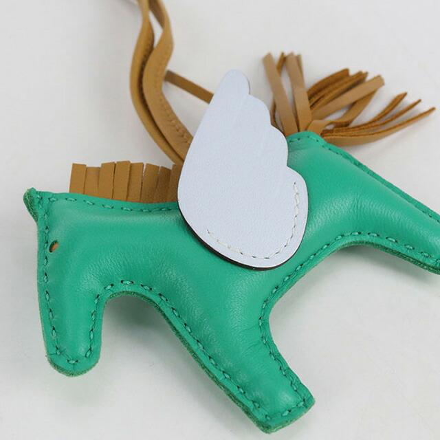 【中古・未使用】HERMES エルメス バッグチャーム ロデオペガサスPM U刻印 レディース グリーン HERMES（エルメス） 中古 バッグチャーム レディース ブランド ロデオ