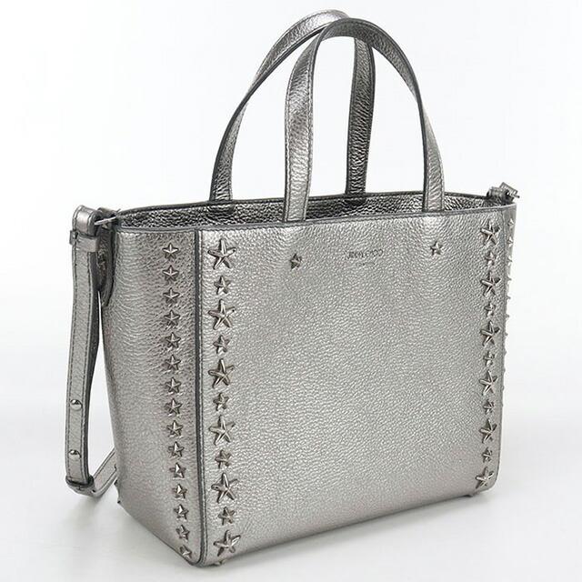 最終価格　極美品　ジミーチュウ デリー レザー ボディバッグ シルバー JIMMY CHOO（ジミーチュウ） 中古 トートバッグ レディース ブランド