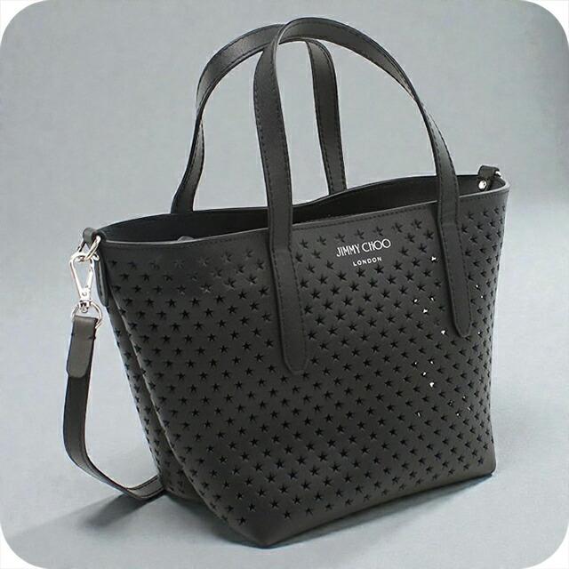 ジミーチュウ　ブラックハンドバッグ ジッパー付き JIMMY CHOO（ジミーチュウ） 中古 ハンドバッグ レディース ブランド