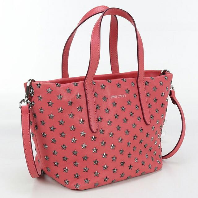 中古良品JIMMY CHOO ジミーチュウ トートバッグ 2WAY MINISARA レディース ピンク JIMMY CHOO（ジミーチュウ） 中古 トートバッグ レディース ブランド