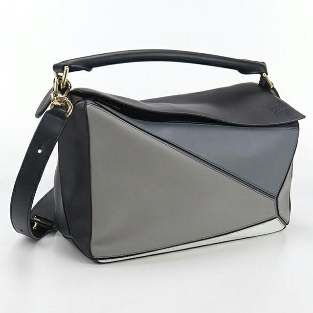 ロエベ LOEWE 斜め掛けショルダーバッグ ハンドバッグ パズルバッグ ミニ レザー オレンジ シルバー レディース 送料無料【中古】 e61195a LOEWE - ロエベ LOEWE 斜め掛けショルダーバッグ ハンドバッグ パズル