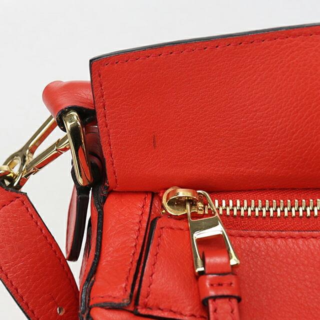 美品　LOEWE(ロエベ)　赤　ハンドバッグ パーティーバッグ LOEWE（ロエベ） 中古 ハンドバッグ レディース ブランド パズルバッグ