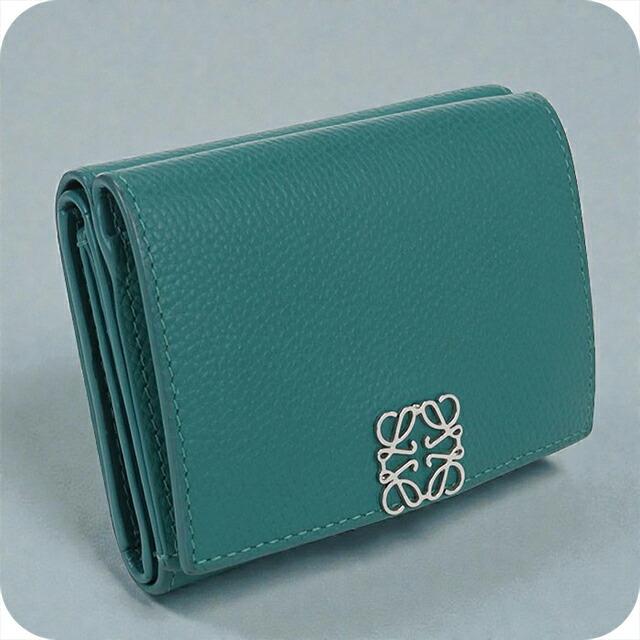 LOEWE グリーン 三つ折り財布 LOEWE グリーン 三つ折り財布