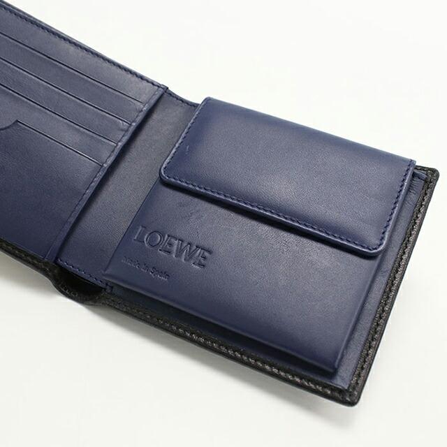 【美品】ロエベ 二つ折り財布 ペブル 旧ロゴ エナメル 濃紺 ネイビー クリップ LOEWE（財布 ・ ブルー・ネイビー/青色系）のフリマアイテム一覧