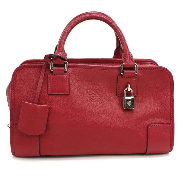 LOEWE(ロエベ) ハンドバッグ アマソナ28 レッド レザー LOEWE（ロエベ） 中古 ハンドバッグ レディース ブランド アマソナ28