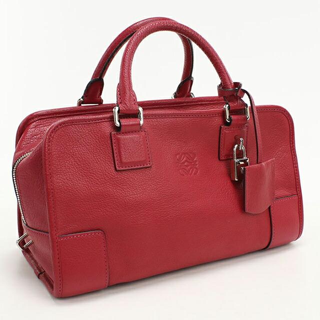 LOEWE(ロエベ) ハンドバッグ アマソナ28 レッド レザー LOEWE（ロエベ） 中古 ハンドバッグ レディース ブランド アマソナ28