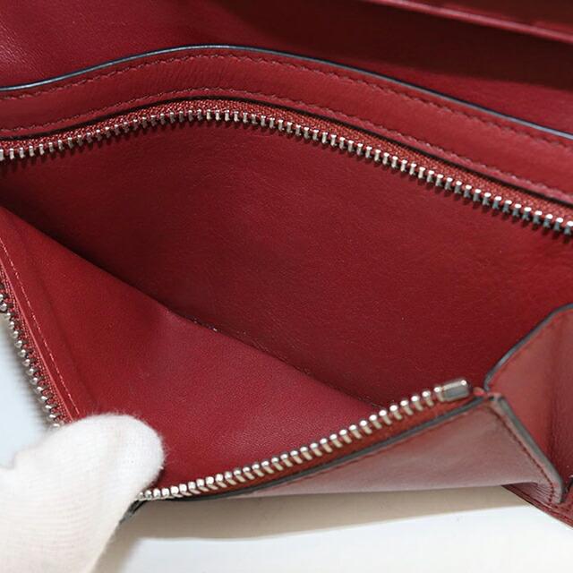 ロエベ レザー ラージバーティカルウォレット 長財布 レッド レディース LOEWE（ロエベ） 中古 長財布二折 レディース ブランド バーティカル