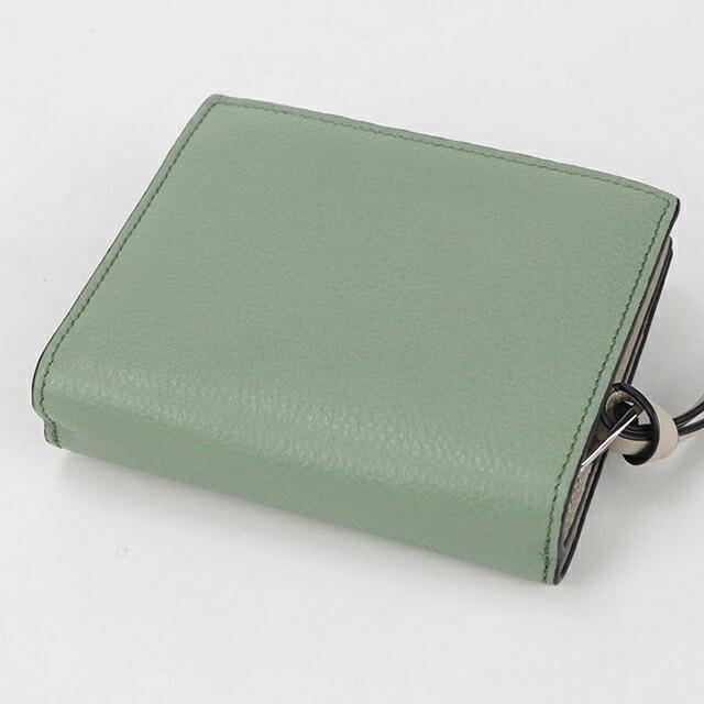 LOEWE ロエベ 二つ折り財布 ミントグリーン レザー レディース LOEWE（ロエベ） 中古 二つ折り財布 レディース ブランド アナグラム