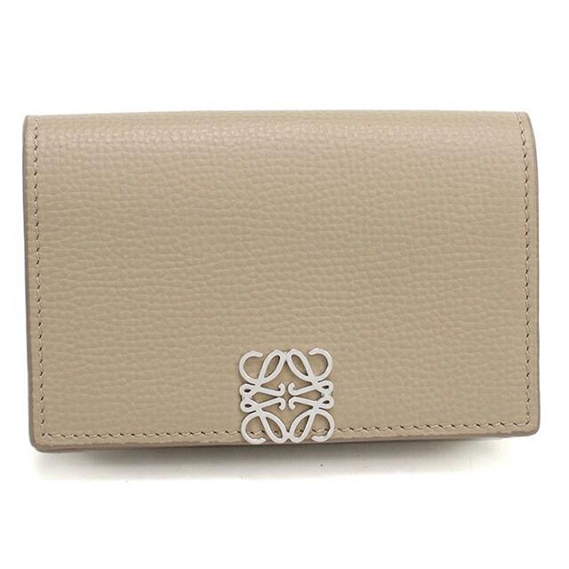 gmさま専用　 LOEWE ベージュ レザー 名刺入れ 中古 ロエベ 名刺入れ レディース ブランド LOEWE アナグラム ビジネス