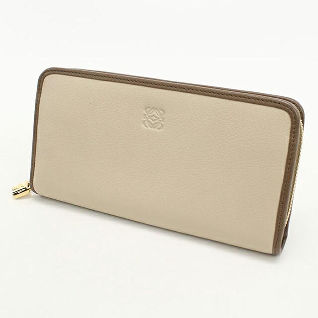 ロエベ LOEWE ノット ジップアラウンドウォレット ラウンド長財布 財布 レザー レディース ブラウン系 CEM1G39X01 【中古】 LOEWE（ロエベ） ノット ジップアラウンドウォレット ラウンド長財布