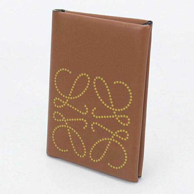 【新品未使用】LOEWE アナグラム　ブラウン ケース　スペイン製 LOEWE（ロエベ） 中古 カードケース コンパクト レディース ブランド