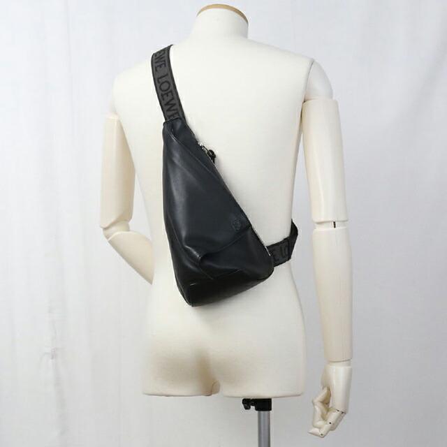 中古 ロエベ ボディバッグ メンズ ブランド LOEWE アントン スリング ブラック