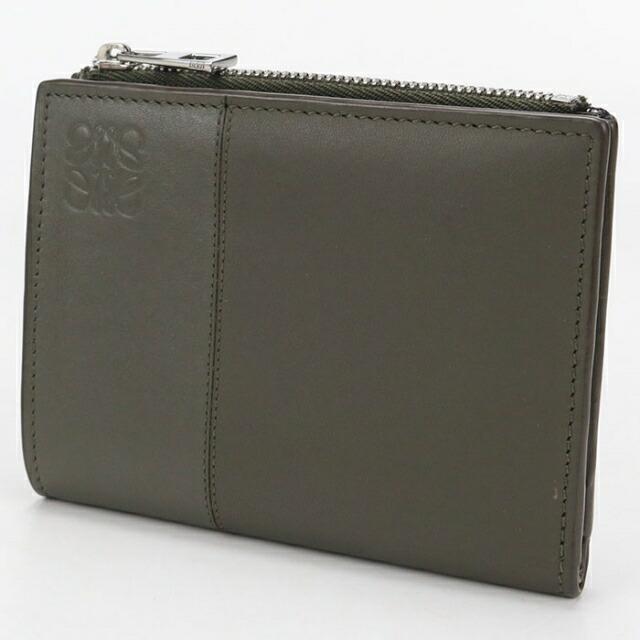 【限定品】ロエベ アナグラム ラウンド コンパクト ウォレット レザー スリム LOEWE（ロエベ） 中古 二つ折り財布 メンズ ブランド アナグラム