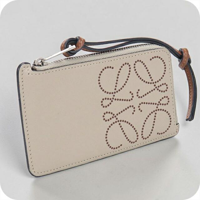 LOEWE ベージュ レザー カードケース LOEWE （ロエベ）ベージュ レザー カードケース LOEWE（ロエベ