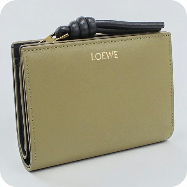 ま*”様 LOEWE 2つ折り財布 カーキ LOEWE（ロエベ） 中古 二つ折り財布 二折財布 レディース ブランド