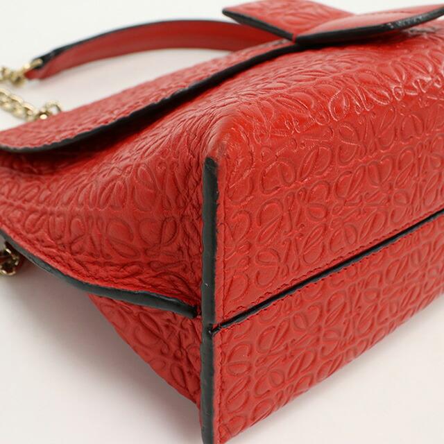 美品　LOEWE(ロエベ)　赤　ハンドバッグ パーティーバッグ Amazona（LOEWE） ロエベ 美品 超希少 豪華 最高級 クロコダイル