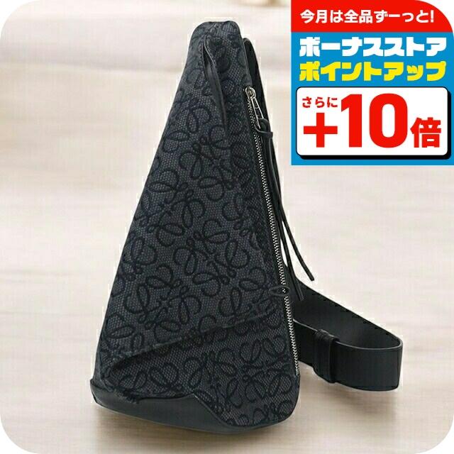 人気●ロエベ　アントン　スリングバッグ　アナグラム　斜め掛け　レザー　ブラック LOEWE（ロエベ） ボディバッグ アントン スリング B511A09X10