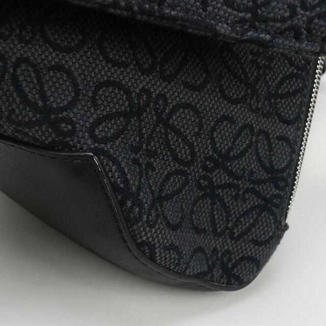 中古良品LOEWE ロエベ ボディバッグ アントン スリング アナグラム メンズ ブラック LOEWE（ロエベ） 中古 ボディバッグ メンズ ブランド アナグラム