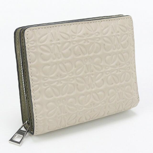 LOEWE ベージュ 二つ折り財布 LOEWE】新作スリムジップ二つ折り財布 Slim Zip Bifold Wallet (LOEWE