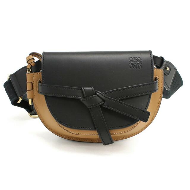 LOEWE ブラウン レザー ショルダーバック Authentic LOEWE WMNS Small Puzzle Edge Top Handle Crossbody Bag In