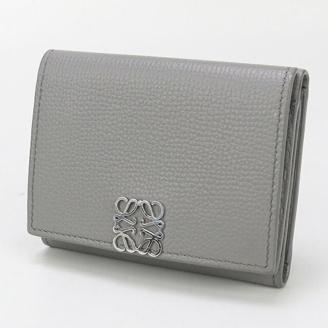 ロエベ　アナグラム　トライフォールド　折り財布　グレージュ LOEWE】ロエベ アナグラム トライフォールド ウォレット 人気 (LOEWE