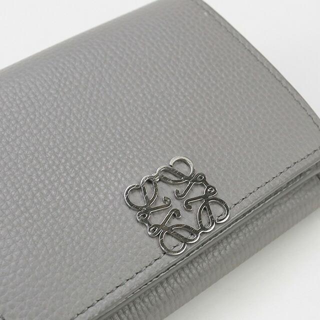 美品✨LOEWE トライフォールド アナグラム タン 三つ折り財布 グレー LOEWE（ロエベ） 中古 三折財布 レディース ブランド アナグラム