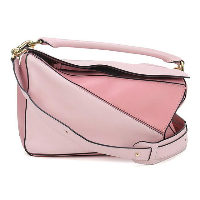 LOEWE 花モチーフ ピンクレザー ミニハンドバッグ Loewe - Mini Flower Puzzle Edge Bag | HBX